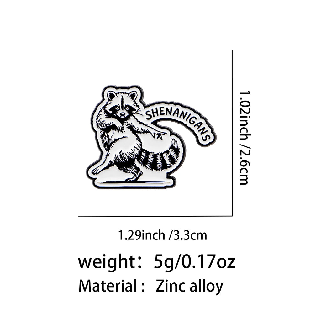 Waschbär-Anstecker "Unfug"