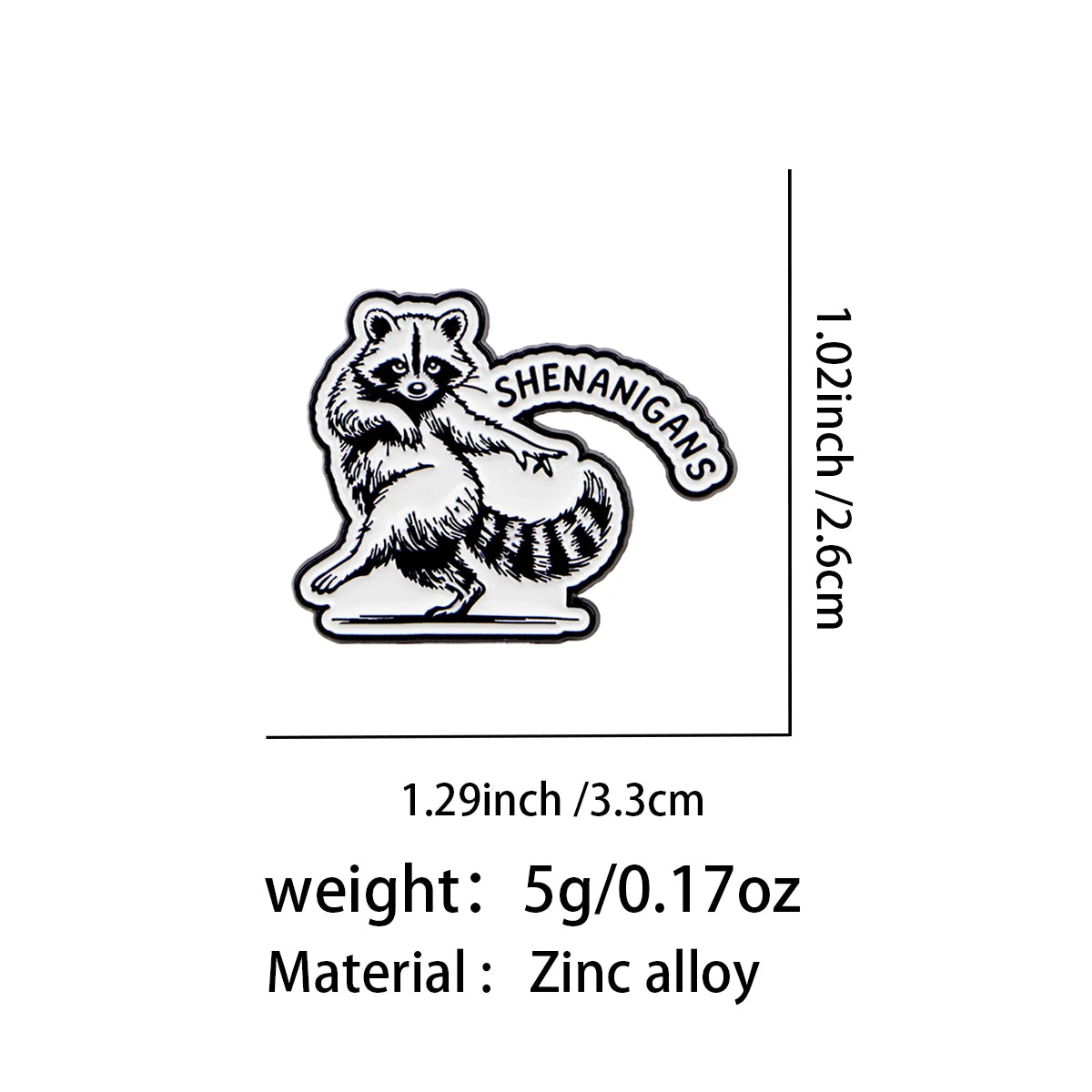 Waschbär-Anstecker "Unfug"