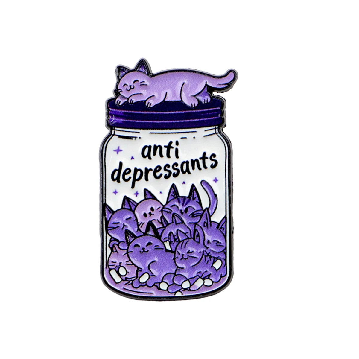 Antidepressants Cat Jar Pin
