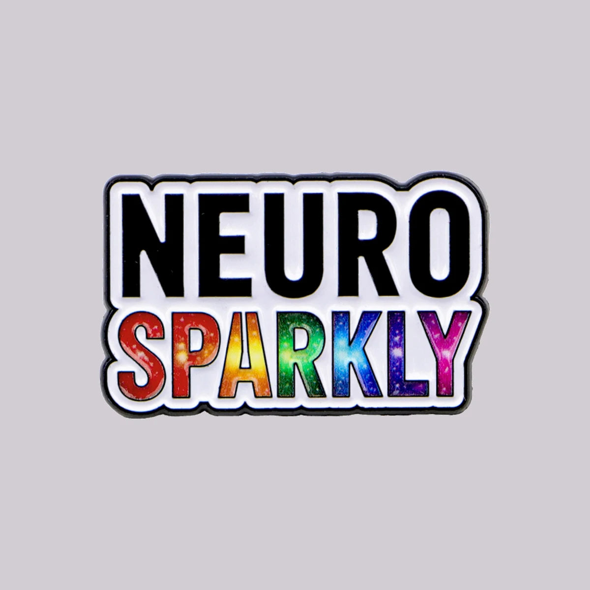 NEURO SPARKLY Enamel Pin Rainbow Brooch Pines Lapel Pins Badge on Backpack Clothing Accessories Fashion Jewelry Friends Gifts