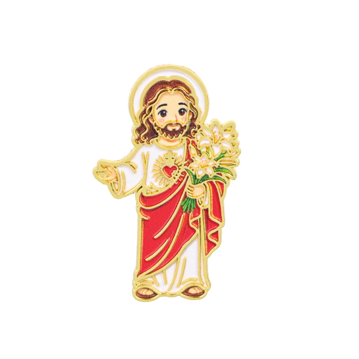 Jesus & Sheep Enamel Pin Cartoon Brooch Pines Lapel Pins Badge on Backpack Clothing Accessories Fashion Jewelry Friends Gifts