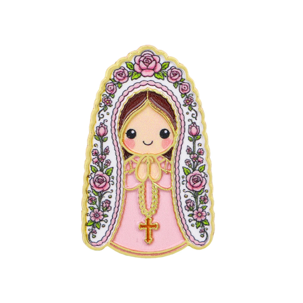 Floral Virgin Mary Pin Collection