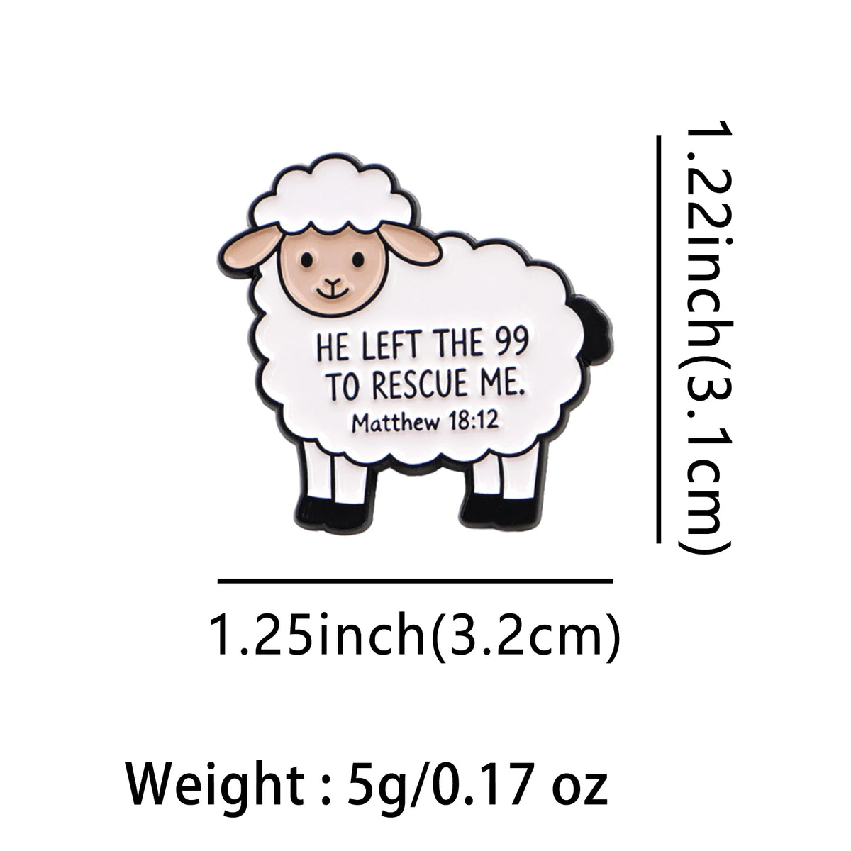 He Left the 99 Sheep Pin