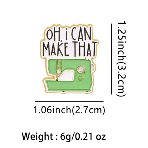 Oh I Can Make That Sewing Machine Pin - size and dimensions