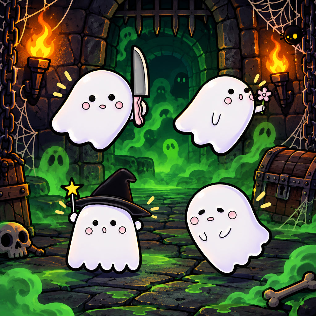 Cute White Ghost Pins