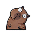 Braunbär-Pin mit großen Augen