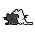 Schwarz-weiße Katzen-Kuschel-Pins