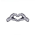Skeleton Heart Hands Pin
