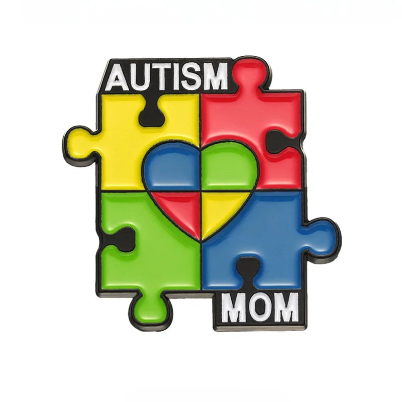 Autism Mom Puzzle Pin