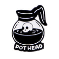 Pot Head Skull Coffee Pot Pin