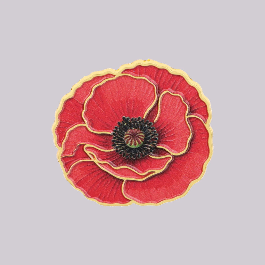 Red Flowers Enamel Pin Poppy Brooch Pines Lapel Pins Badge on Backpack Clothing Accessories Fashion Jewelry Friends Gifts