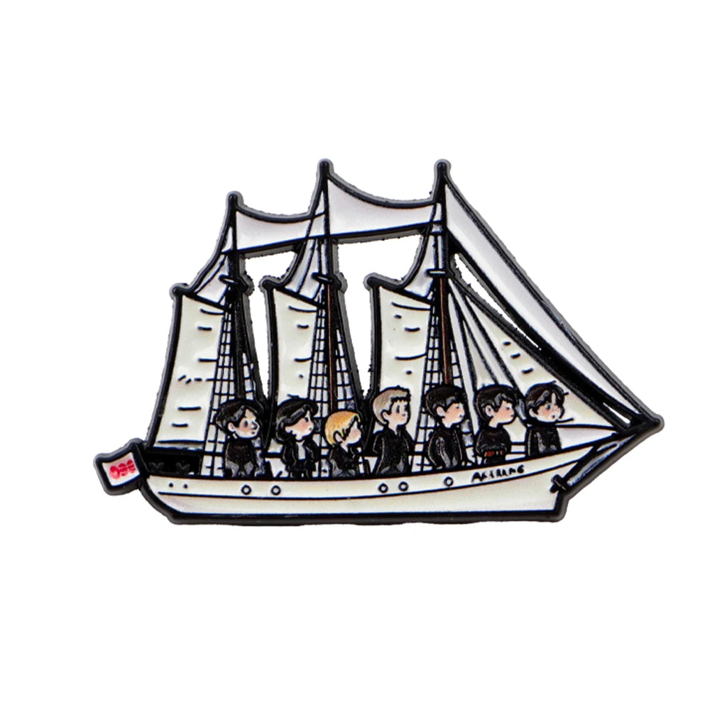 Anstecknadel Segelschiff & Mannschaft