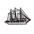 Anstecknadel Segelschiff & Mannschaft