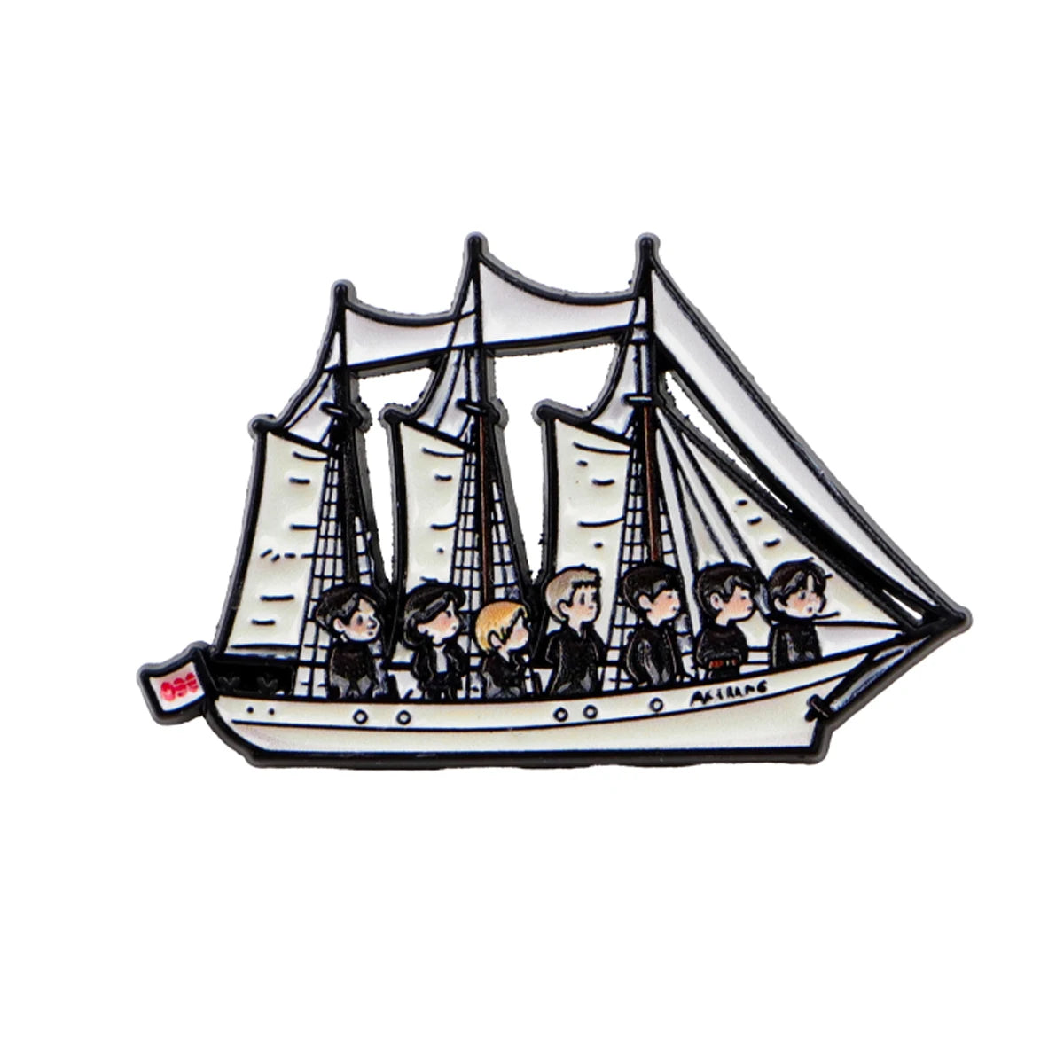 Anstecknadel Segelschiff & Mannschaft