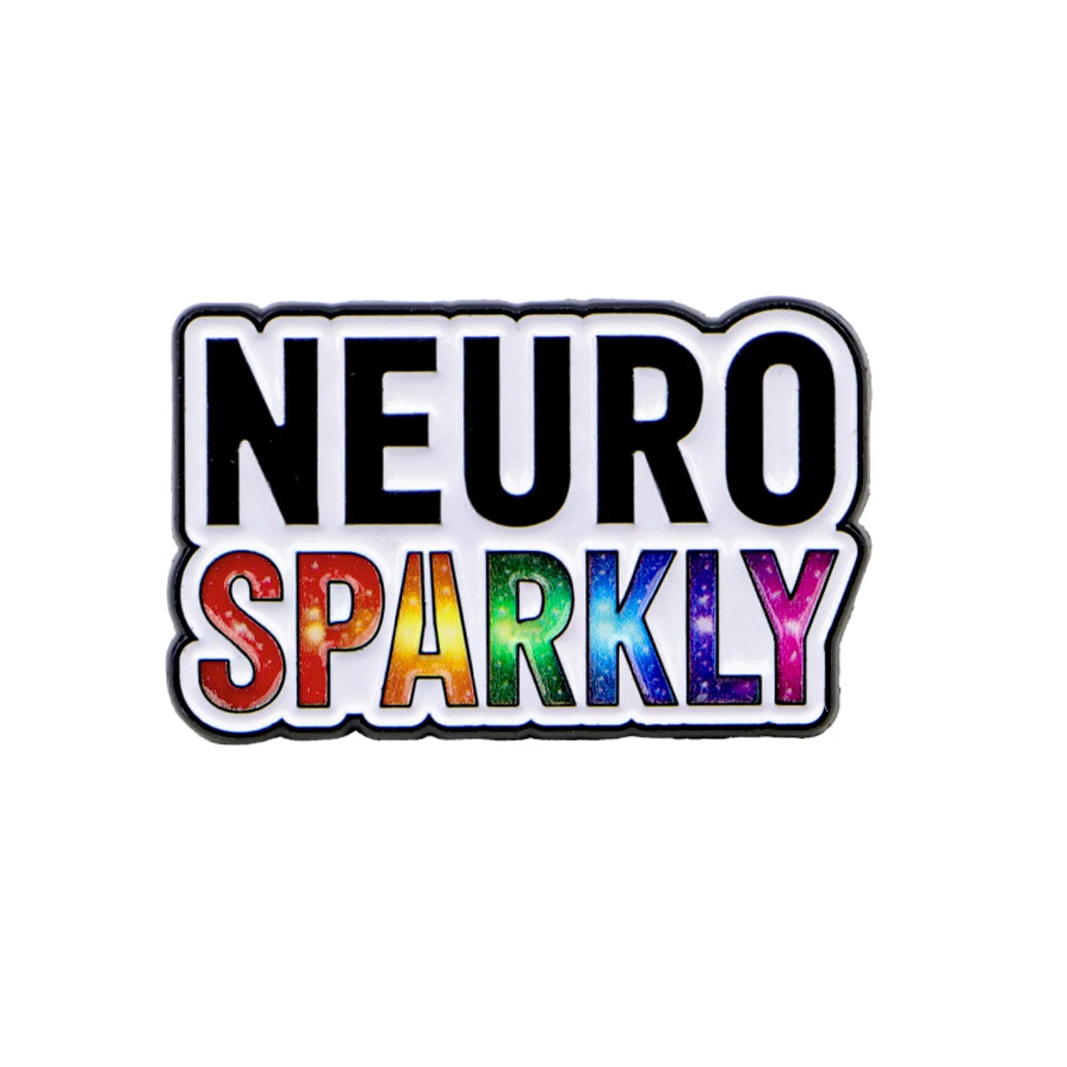 NEURO SPARKLY Enamel Pin Rainbow Brooch Pines Lapel Pins Badge on Backpack Clothing Accessories Fashion Jewelry Friends Gifts