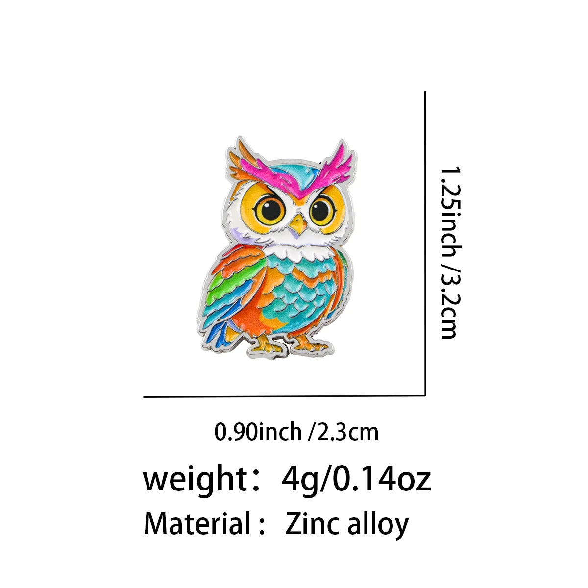 Colorful Owl Pin