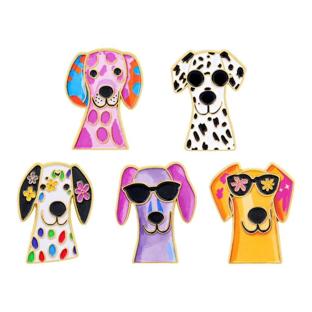 Colorful Dog Pin Collection