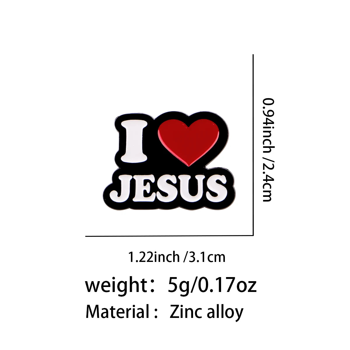 I LOVE JESUS Pin