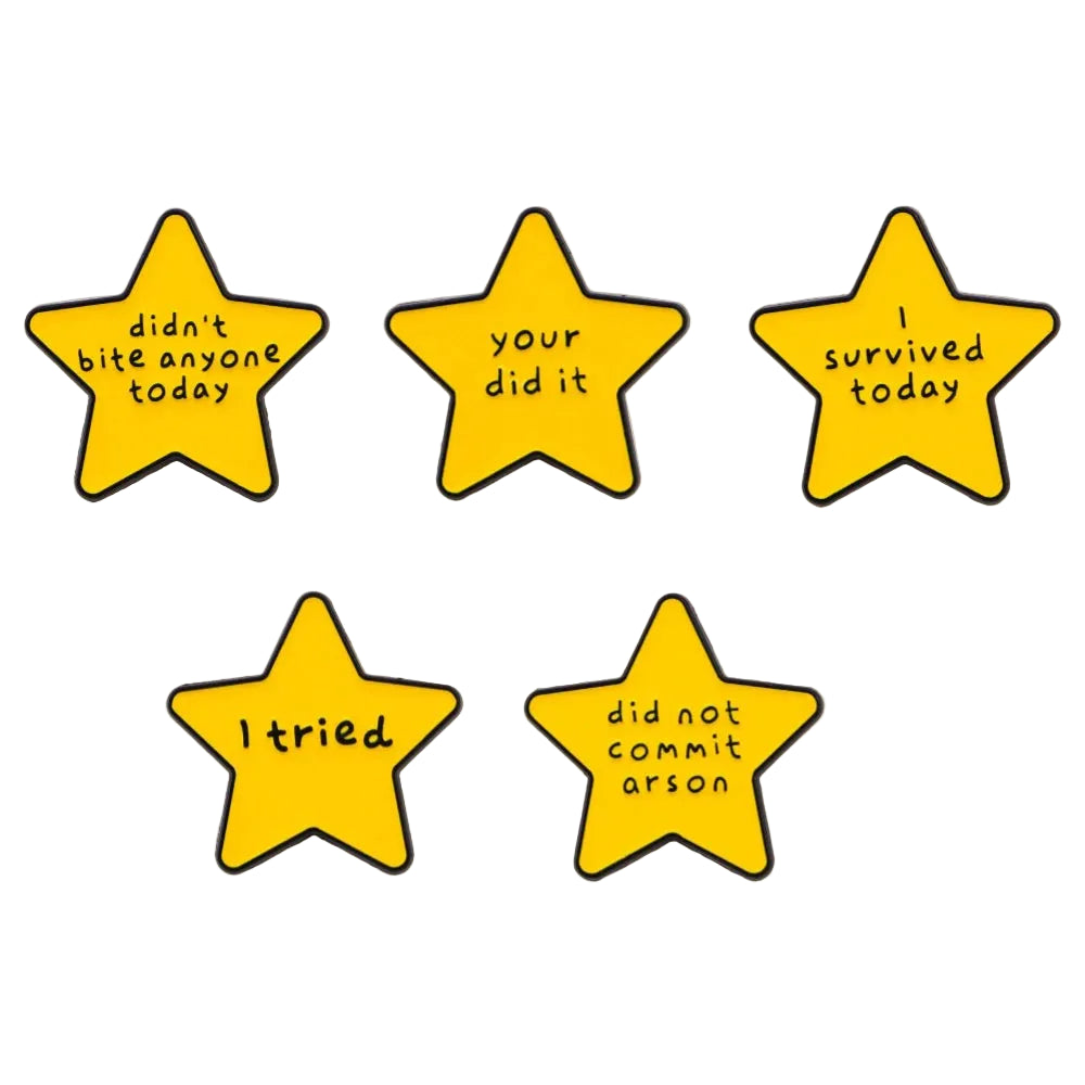 Humorous Quote Star Pin
