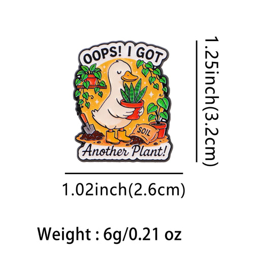 Alfiler de pato «¡Ups! Tengo otra planta»