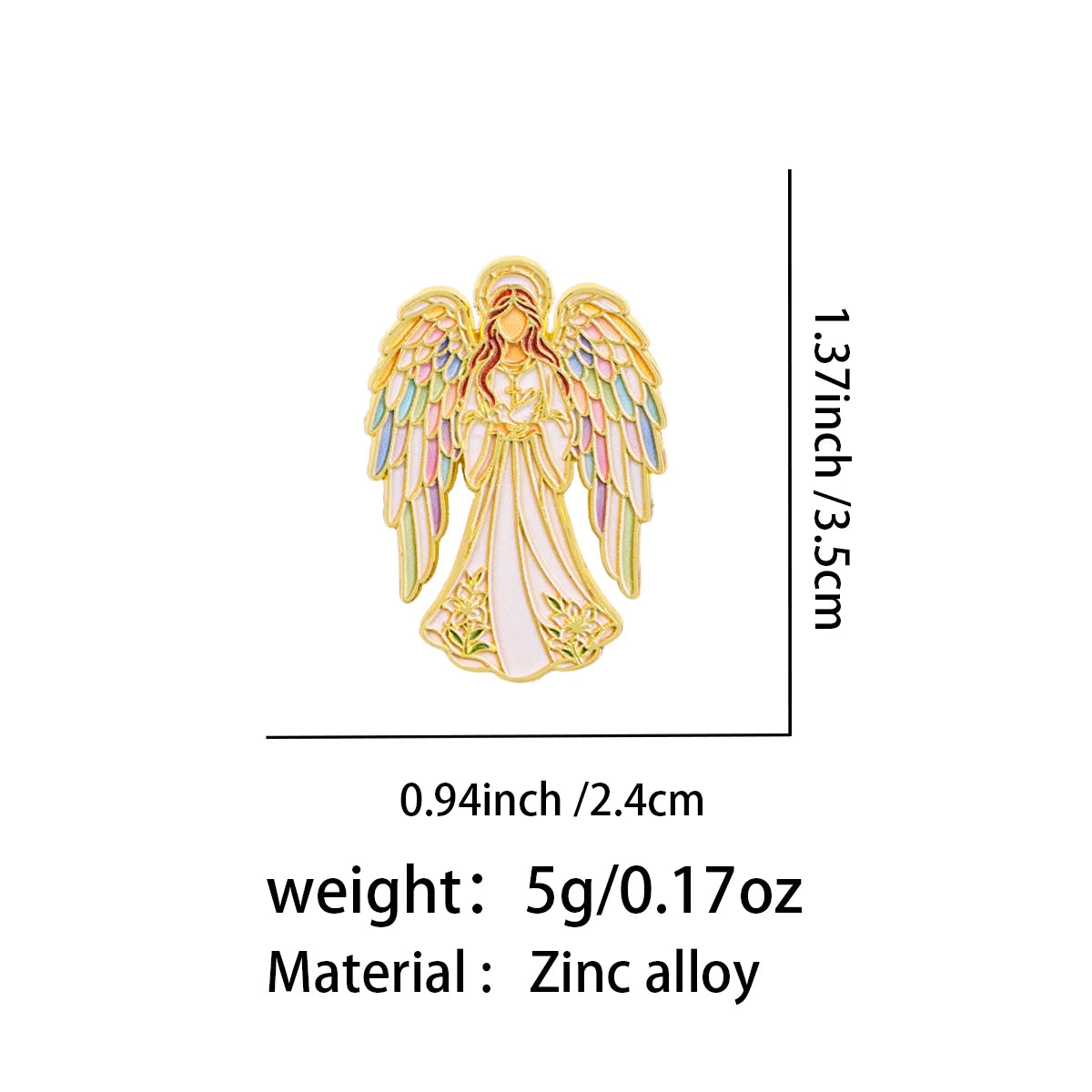 Angel Enamel Pin Cartoon Brooch Lapel Pins Badge on Backpack Clothing Accessories Fashion Jewelry Friends Gifts