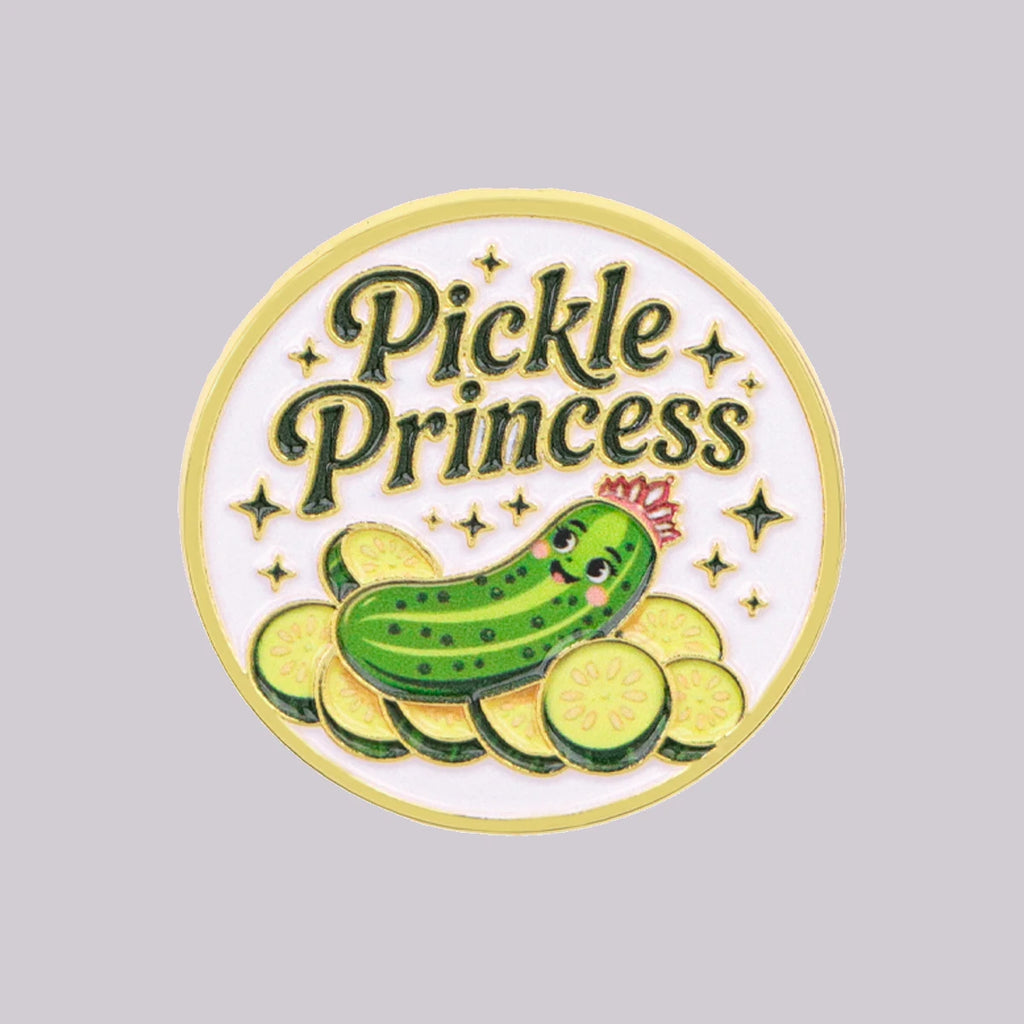 Pickle Princess Enamel Pin Cucumber Brooch Lapel Pins Badge on Backpack Clothing Accessories Fashion Jewelry Friends Gifts