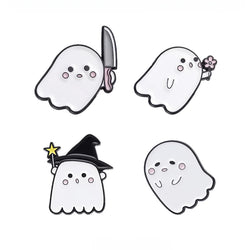 Cute White Ghost Pins