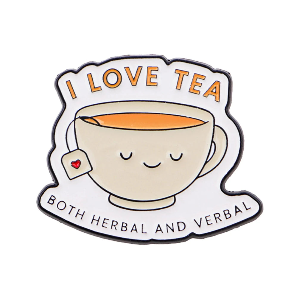 I Love Tea Both Herbal and Verbal Pin