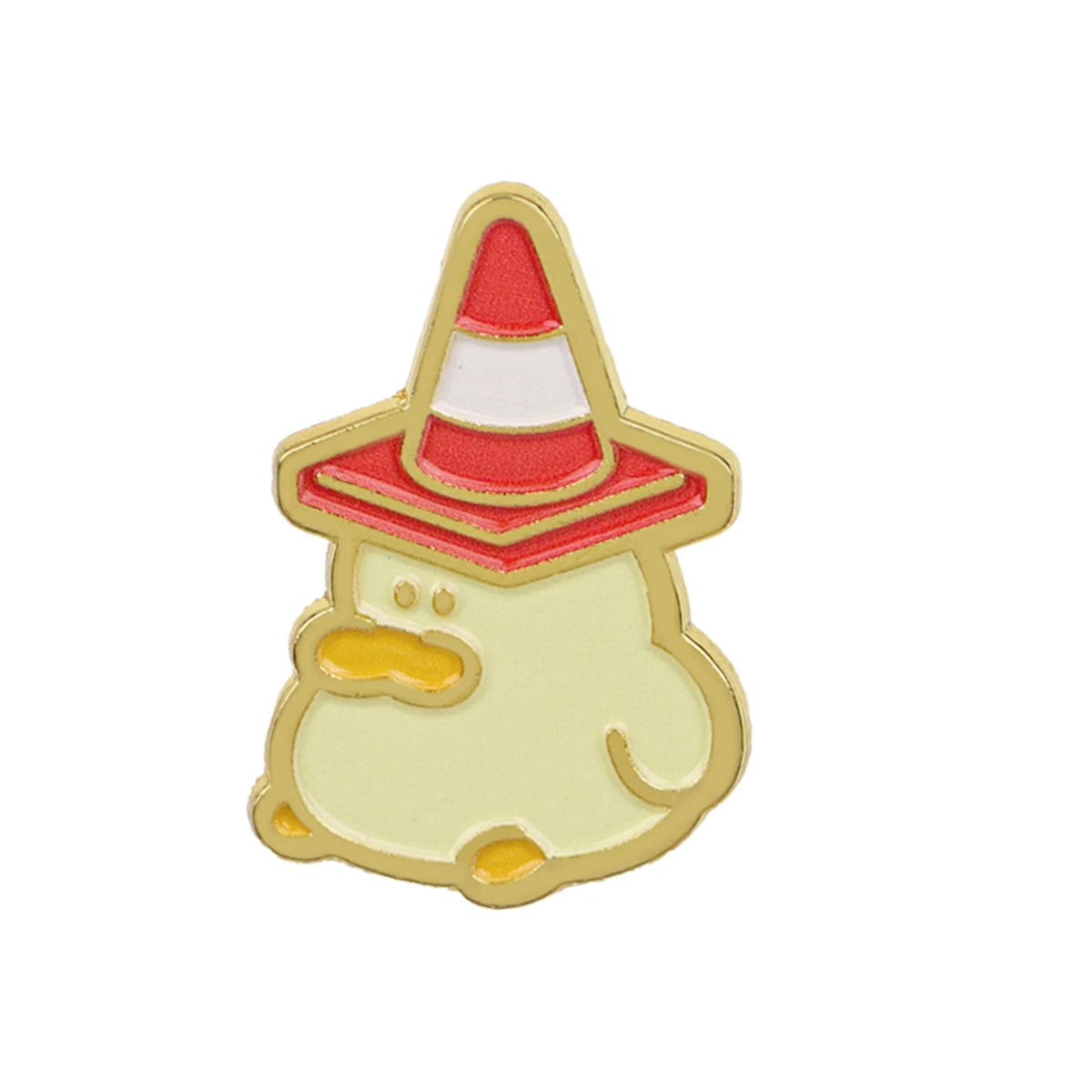 Traffic Cone Hat Duck Pin