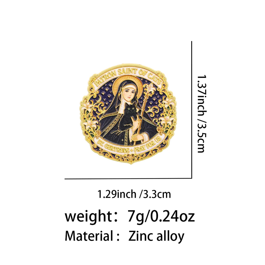 Patron Saint of Cats Pin
