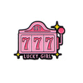 Lucky Girl 777 Slot Machine Pin