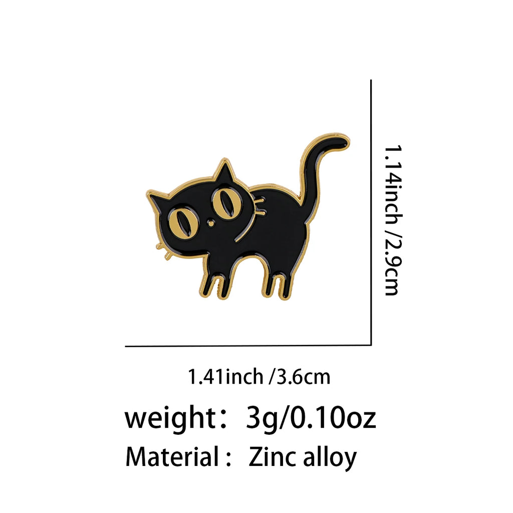 Cute Black Cat Pin