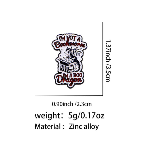 No soy un ratón de biblioteca, soy un dragón de biblioteca - pin