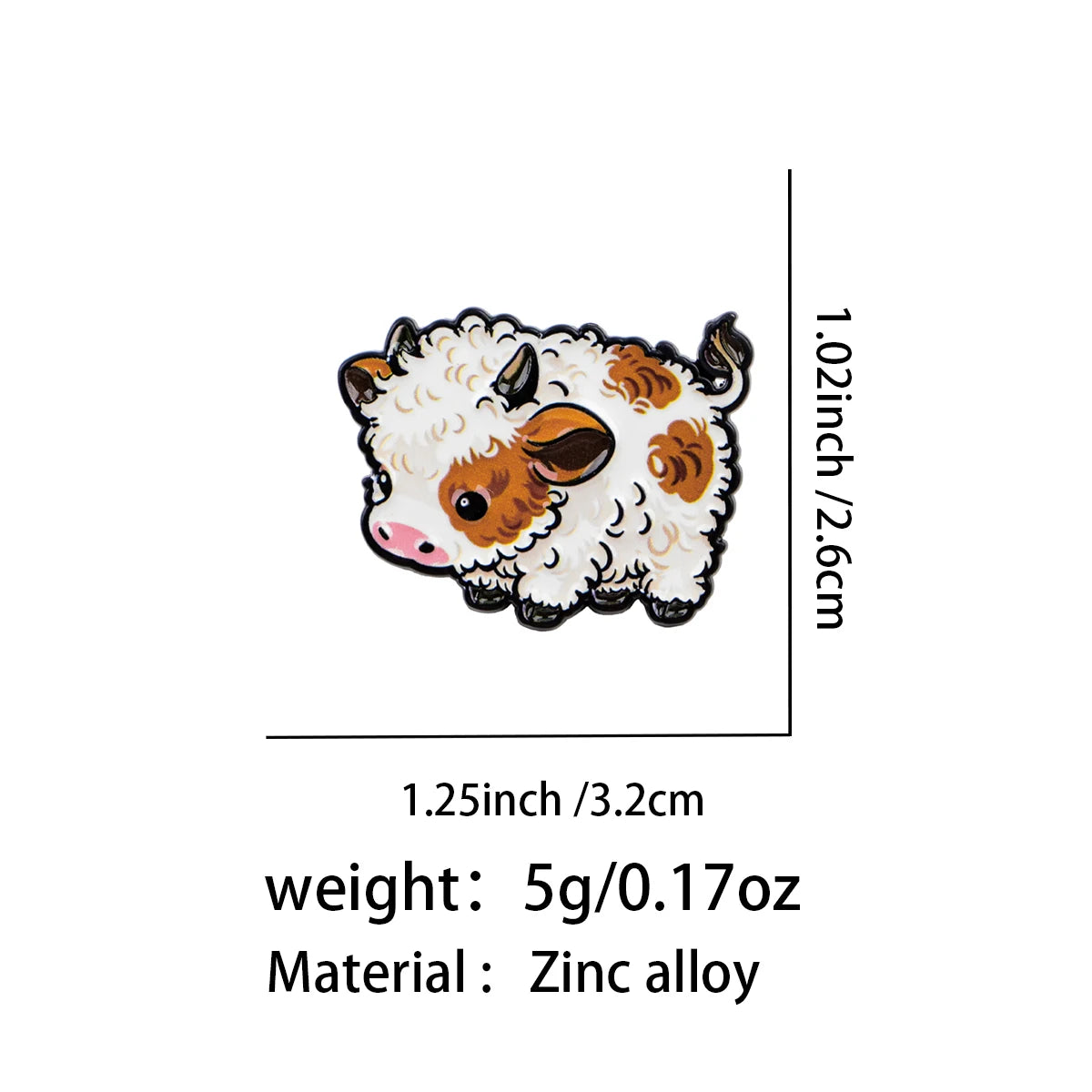 Fluffy Spotted Calf Pin