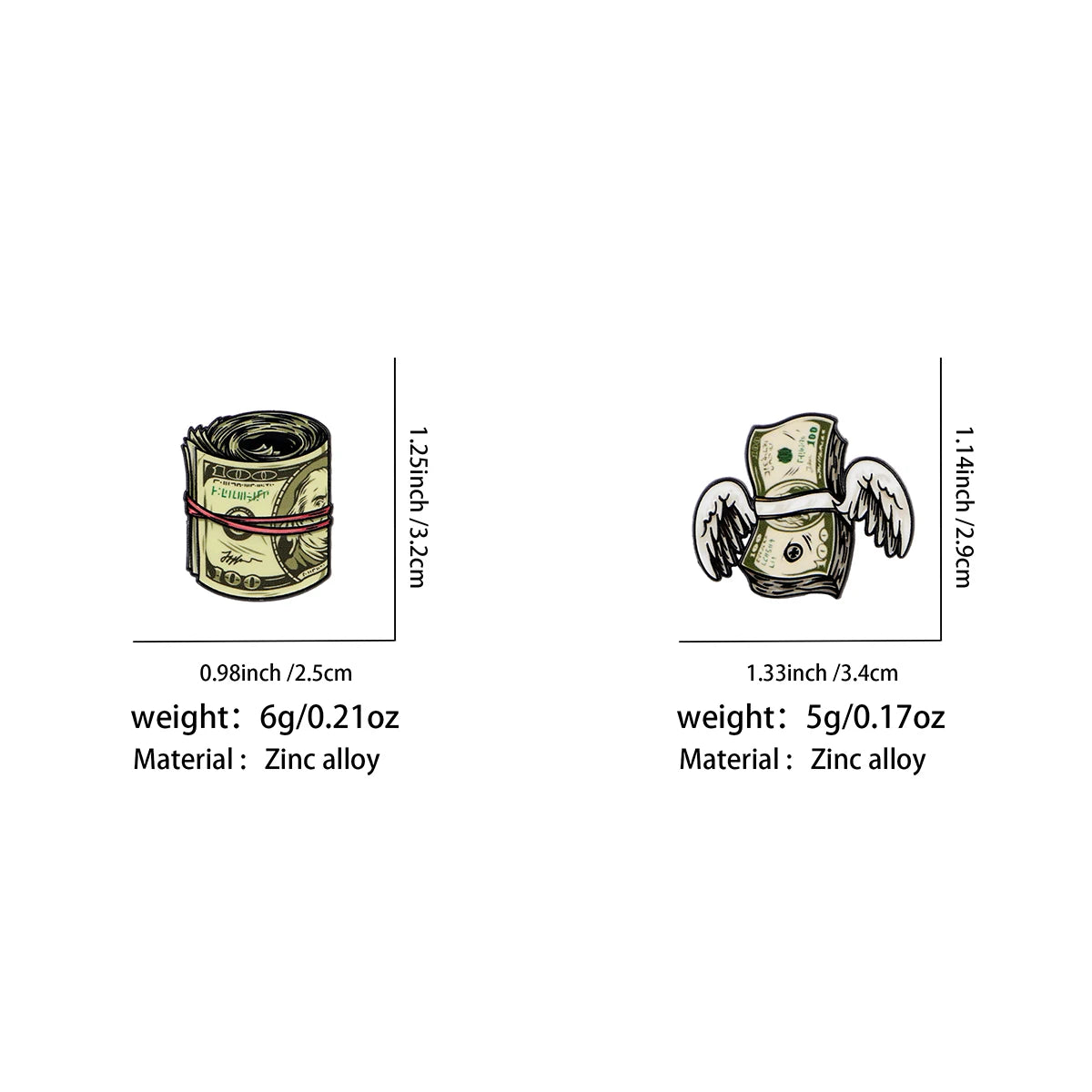 Dollar Bill Pin Designs