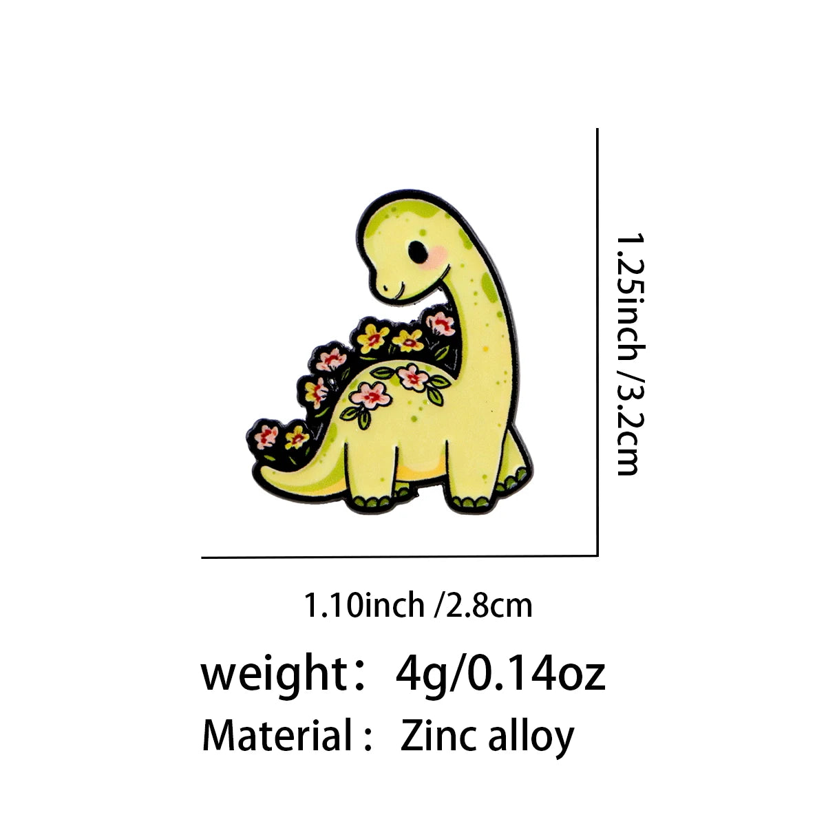 Blumengarten-Dinosaurier-Anstecker