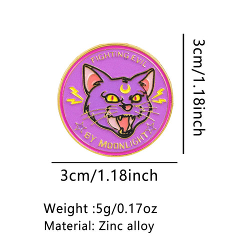"Fighting evil by moonlight" Sailor Moon Pin