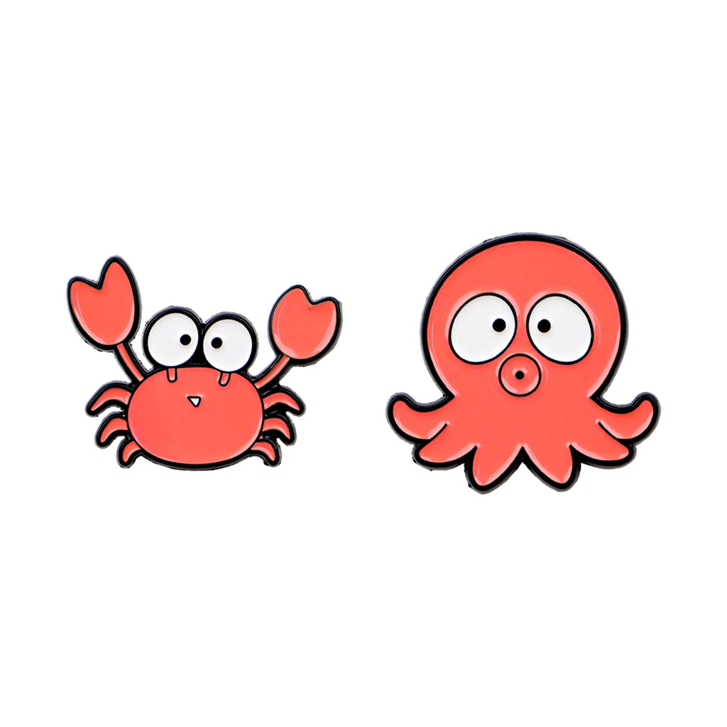 Cute Crab and Octopus Pins
