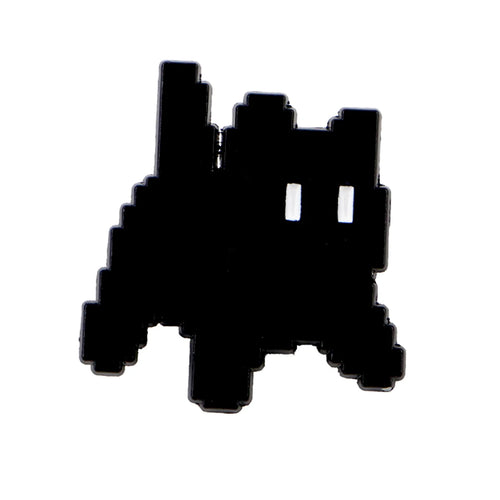 Pixel Black Cat Pin