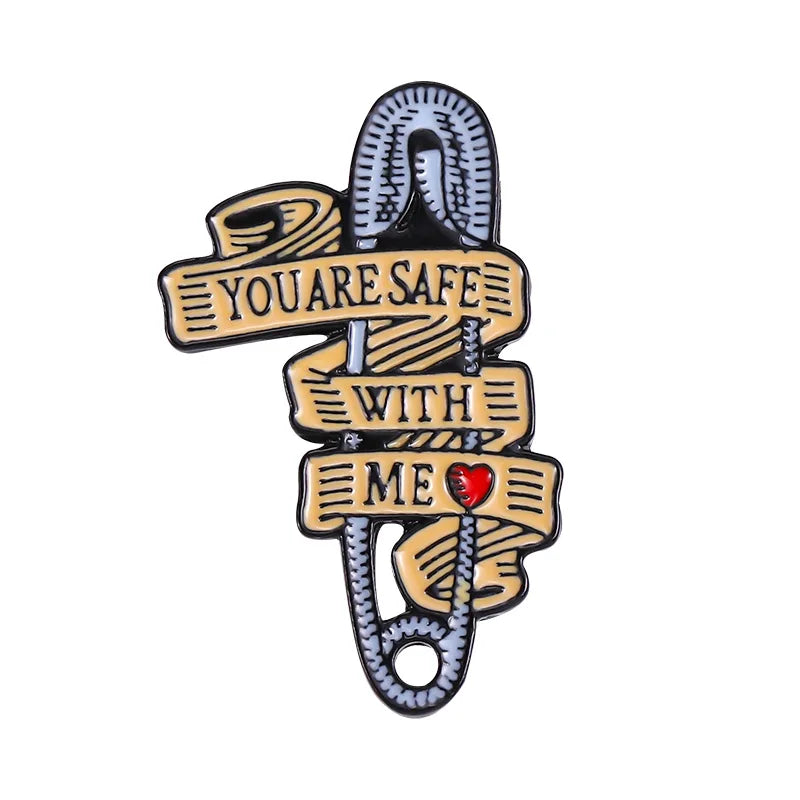 “You Are Safe With Me” Paper Clip Pins