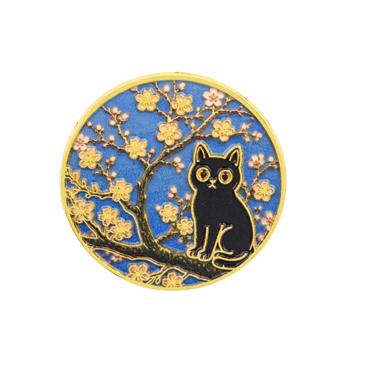 Black Cat Art Scene Pins