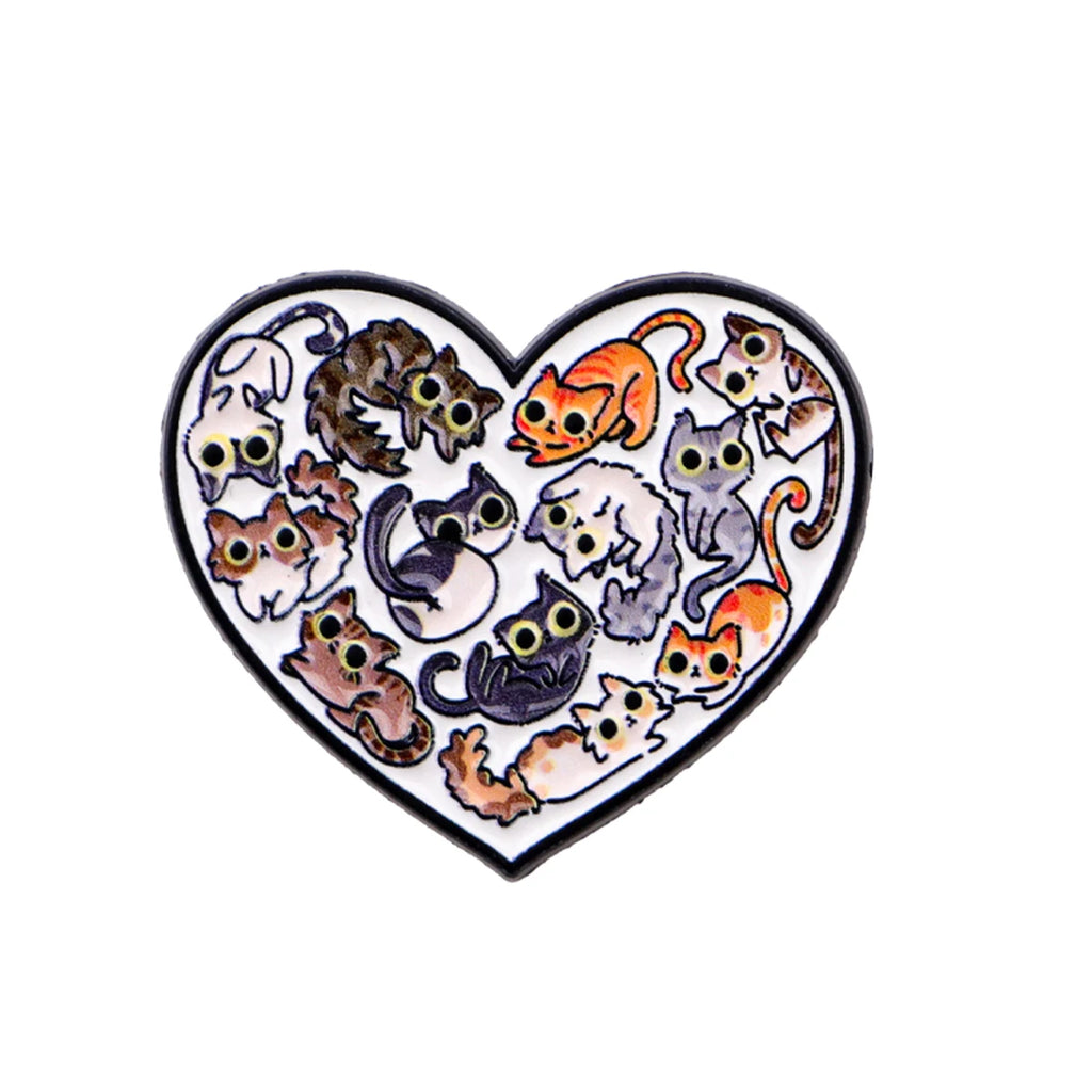 Heart Full of Cats Pin