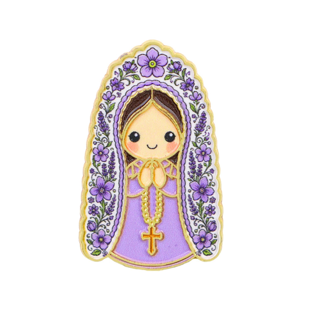 Floral Virgin Mary Pin Collection