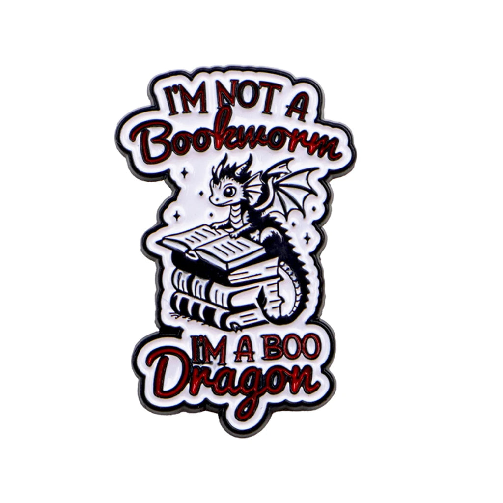 Ich bin kein Bücherwurm, ich bin ein Bücherdrache Pin