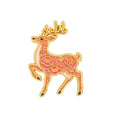 Rosa Reh-Emaille-Pin