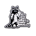 I'm Doing My Best Raccoon Coffee Pin