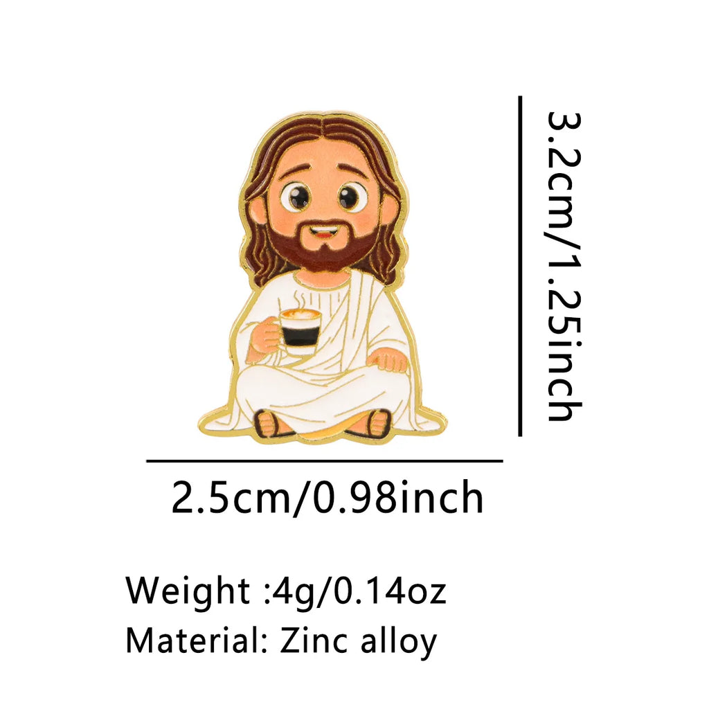 Cartoon Jesus Pin