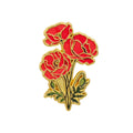 Red Poppy Flower Pin