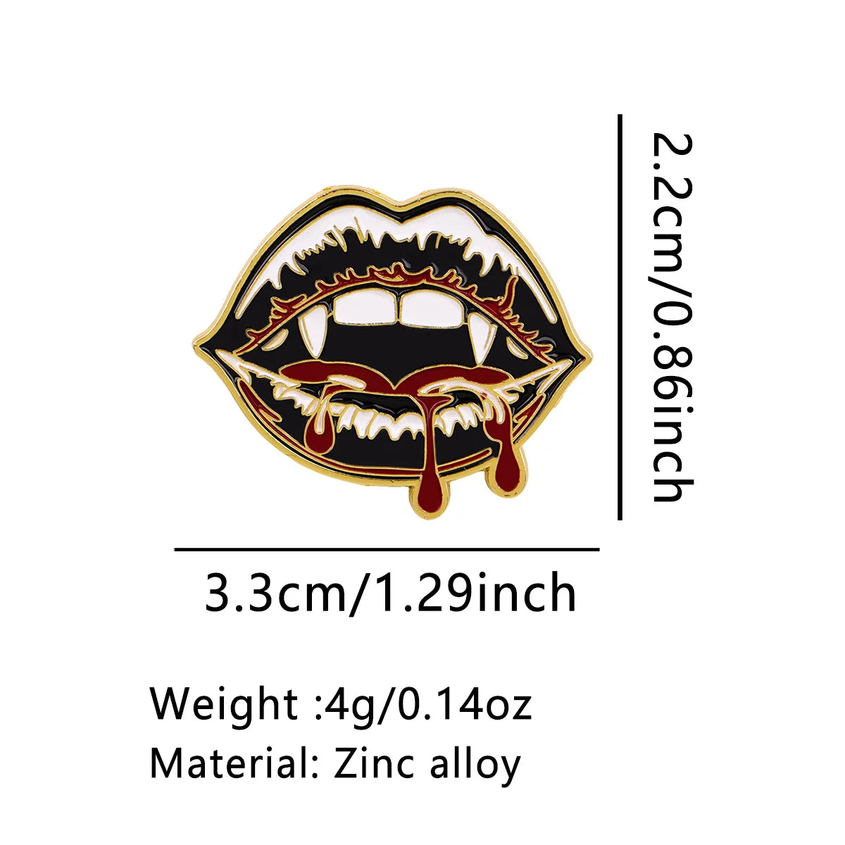 Vampire's Lips Pin