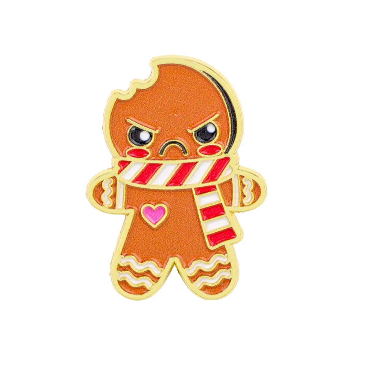 Angry Gingerbread Man Pin